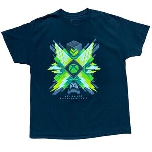 Microsoft Xbox Series X Launch Velocity T-Shirt Cotton Black Green Men's Size XL